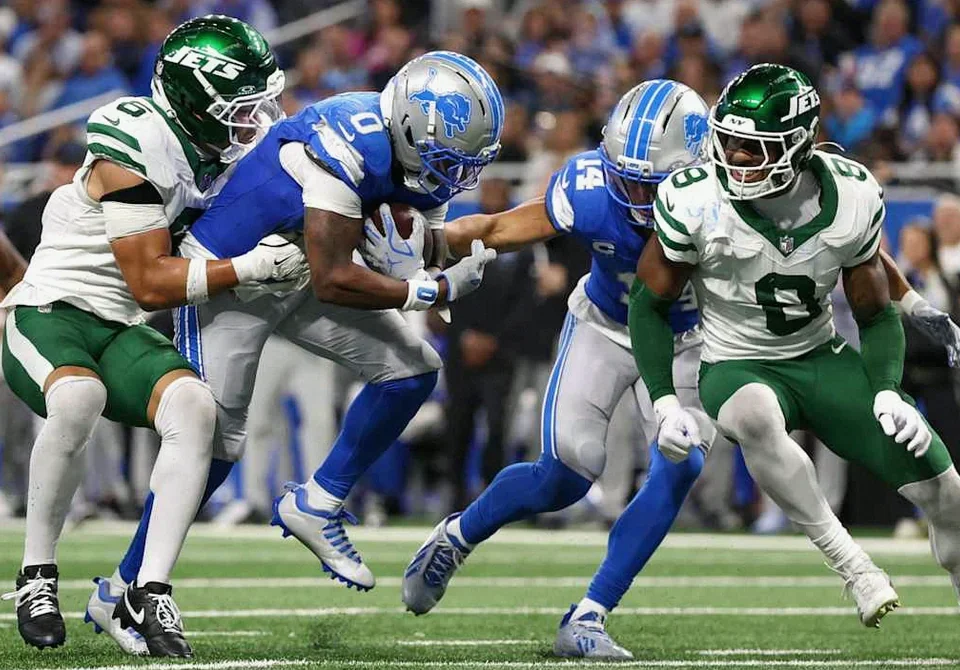 Jahmyr Gibbs Powers Lions Past Jets as Detroit Stays Perfect
