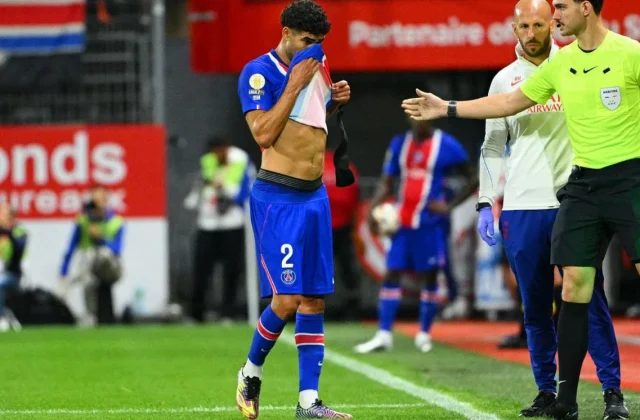 PSG Confirm Minor Right-Thigh Injury for Achraf Hakimi