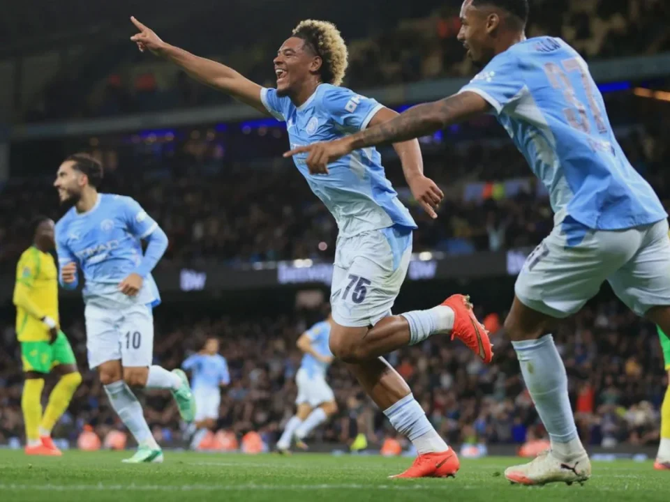 Floyd Samba Scores Twice on Manchester City Debut in Norwich Rout