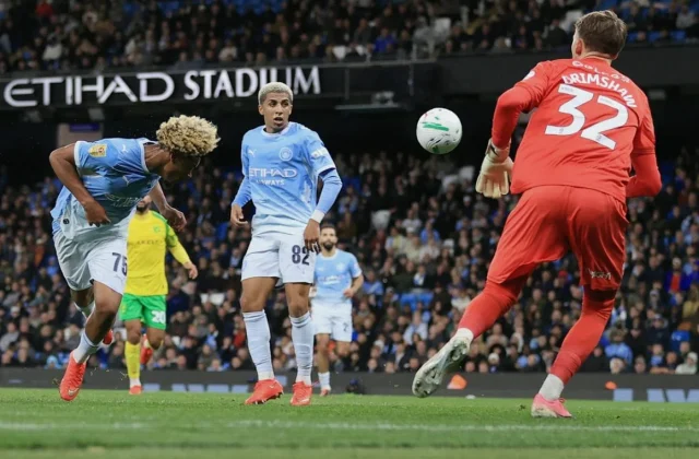 Rayan Cherki Scores as Manchester City Thrash Norwich 5-0 in League Cup