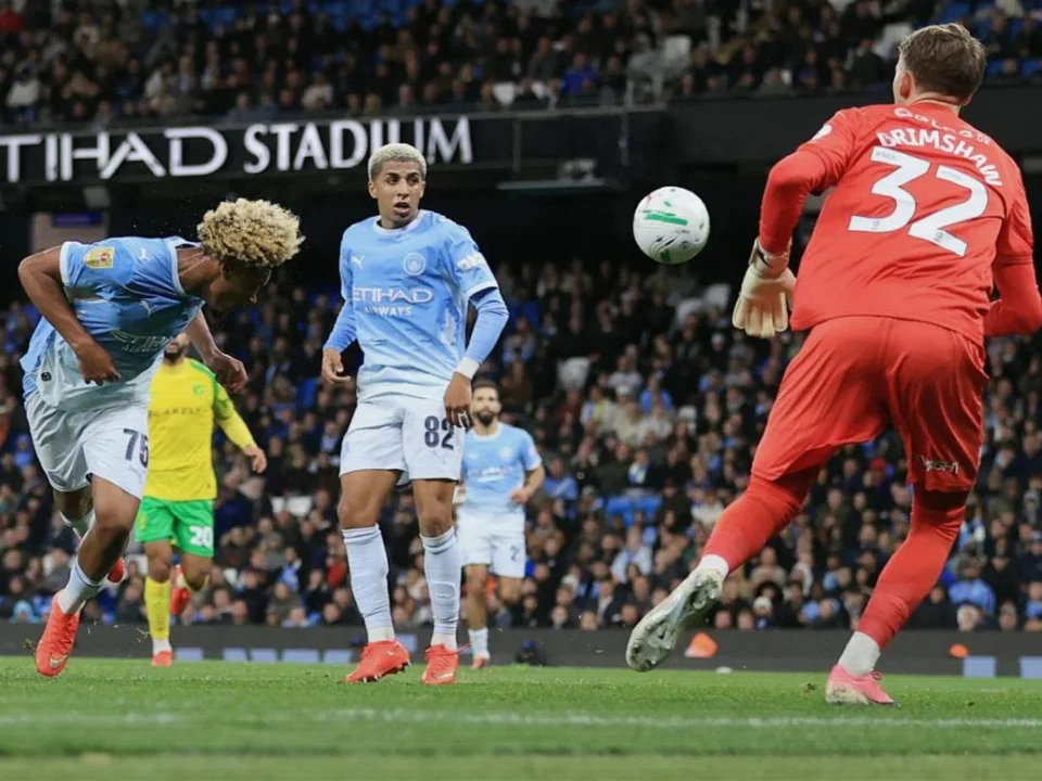 Rayan Cherki Scores as Manchester City Thrash Norwich 5-0 in League Cup