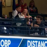 Dad Snags Jake Bauers Foul Ball While Holding Baby at Phillies Game