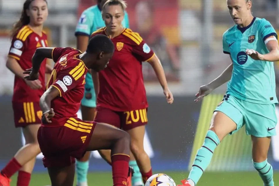 Barcelona Thrash Roma 6-0 as Graham Hansen Nets Twice