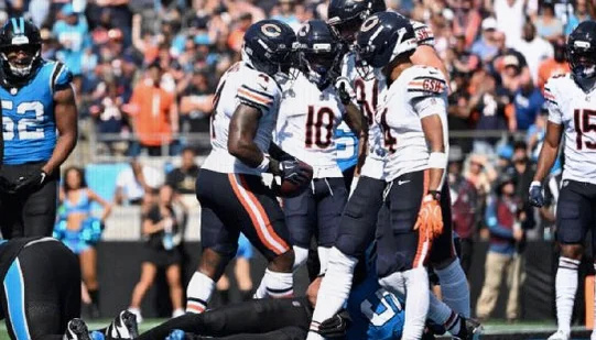 Bears’ Blocking Standard Fuels 59-37 Rout of Panthers