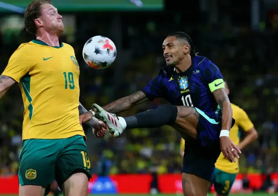 Brazil Beat Australia 4-2 as Raphinha Scores Before Injury Scare