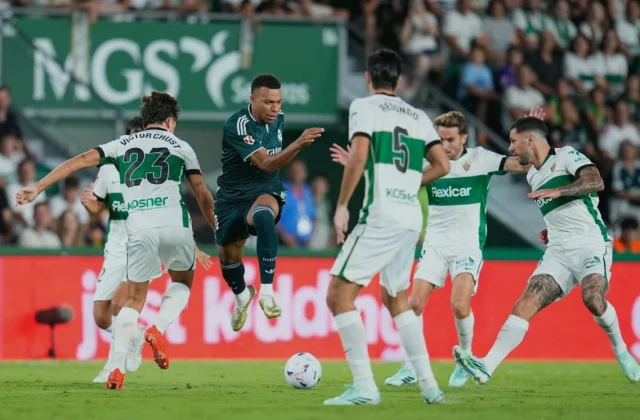 Mbappé Sets Up Espi’s Late Winner as Real Madrid Edge Elche 3-2