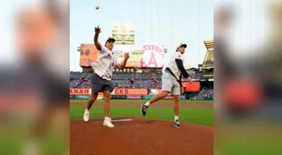 Gauthier, Carlsson Join Angels for Ducks Night at Angel Stadium