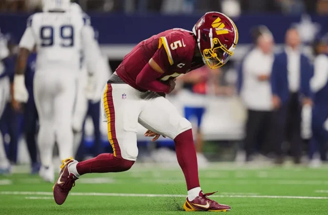 Jayden Daniels Ruled Out With Left Elbow Injury Against Cowboys