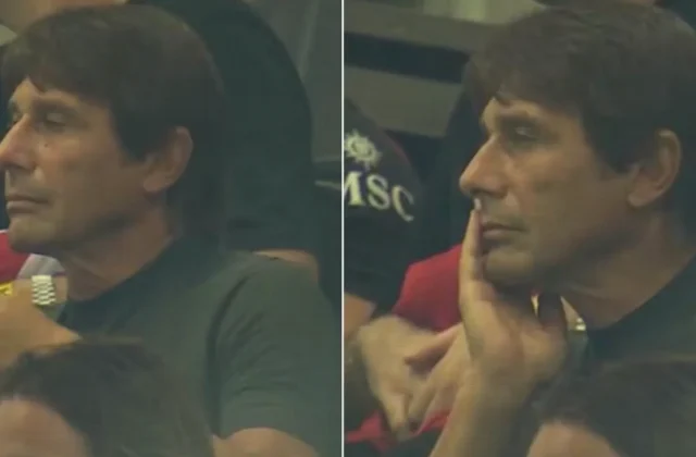 Antonio Conte Attends Milan-Benfica Europa League Clash at San Siro