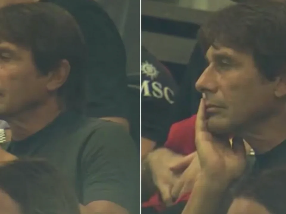 Antonio Conte Attends Milan-Benfica Europa League Clash at San Siro
