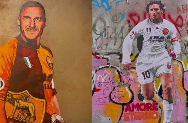 Roma Icon Francesco Totti Honoured With New Trastevere Murals at 50