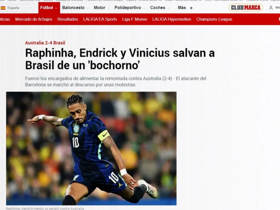 Vinicius, Raphinha and Endrick inspire Brazil’s 4-2 comeback over Australia