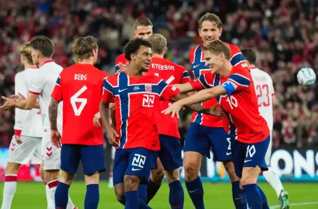 Haaland’s Double Lifts Norway to 3-2 Nations League Win Over Denmark