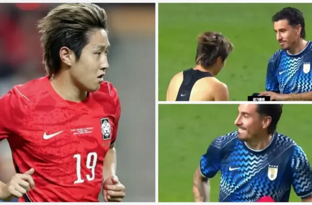 Giménez Swaps Shirts With Kang-in Lee After Uruguay’s Seoul Win