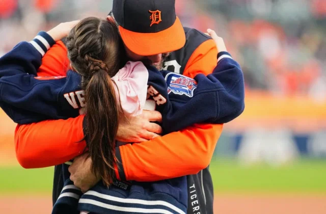 Genevieve Joins Justin Verlander for Emotional Tigers Tribute