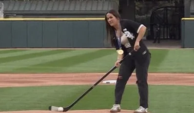 Abbey Murphy Throws Ceremonial First Pitch Before White Sox Game