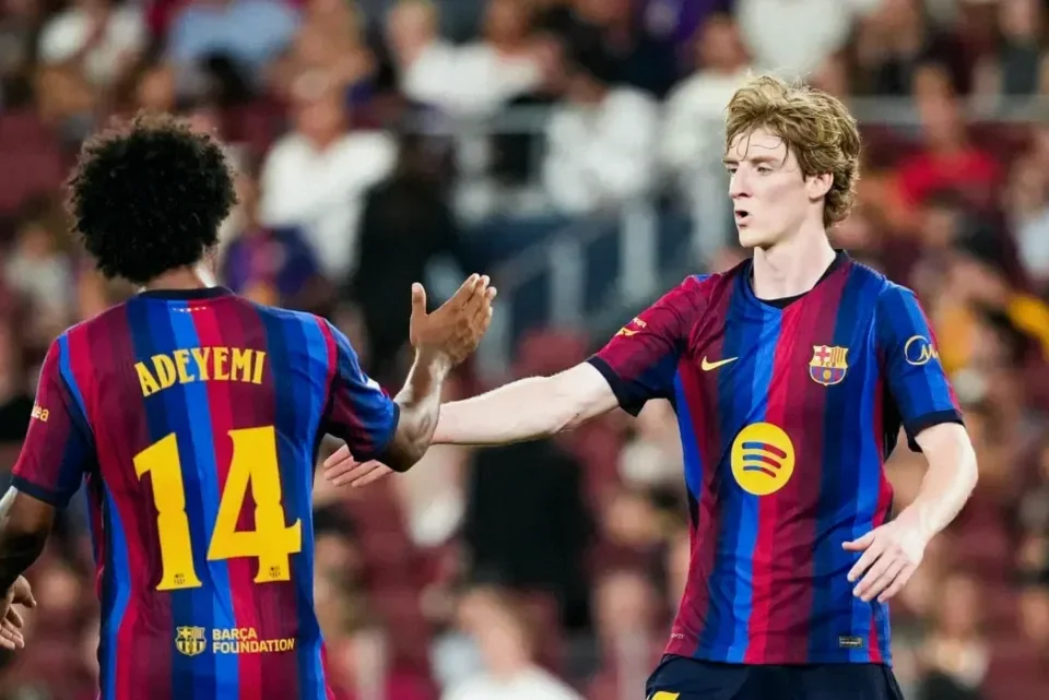Gordon and Adeyemi Put Team Spirit First in Barcelona’s Sevilla Test