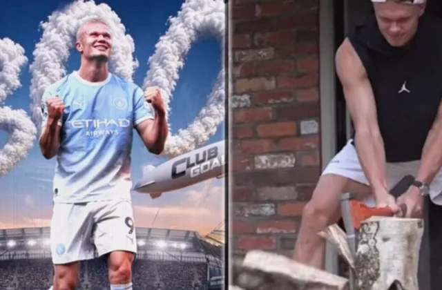 Erling Haaland Uses Wood Chopping to Prepare for Man City’s Champions League Return