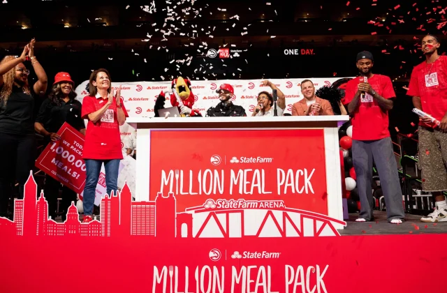 Atlanta Hawks and State Farm Pack Over 1 Million Meals for Local Families
