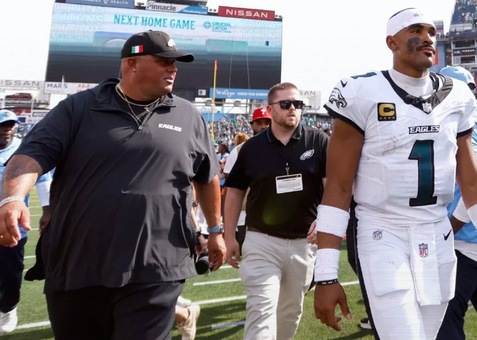 Jalen Hurts, Jeffery Simmons Exchange Words After Eagles Rally Past Titans