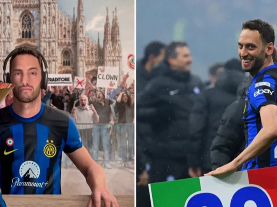 Calhanoglu Celebrates Inter’s 20th Scudetto with Milan Dig