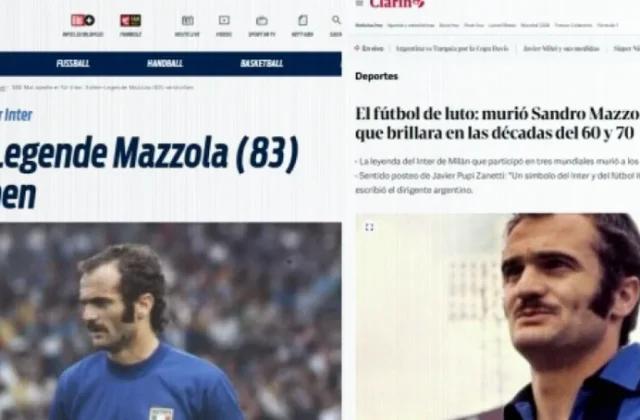 Inter Mourns Sandro Mazzola, Club Icon and Italy Great, Dead at 83