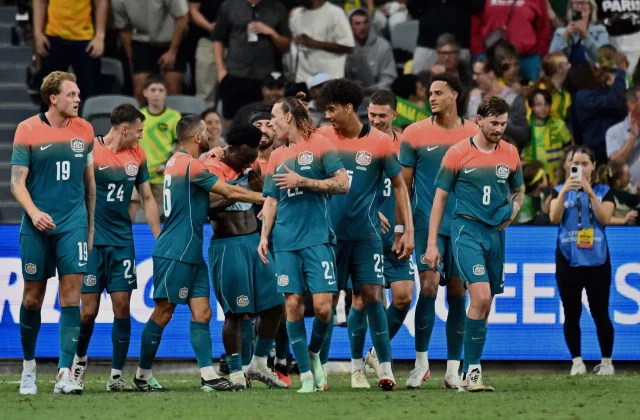 Nestory Irankunda Savours Free-Kick Goal Against Brazil for Australia