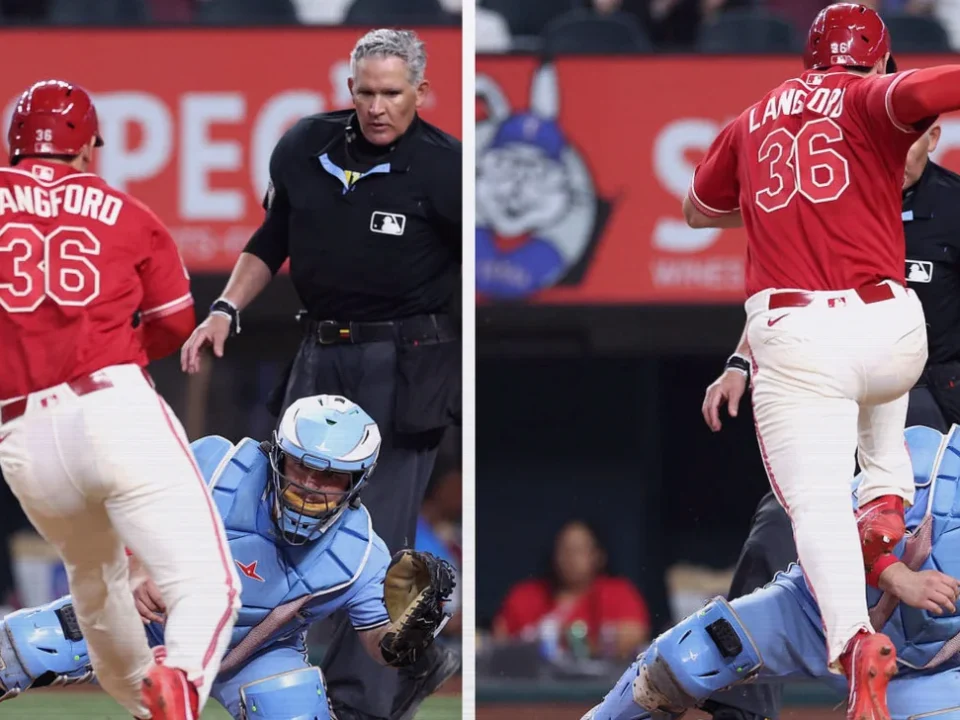 Rangers Beat Blue Jays 6-2 as Wyatt Langford Leaps Home Plate