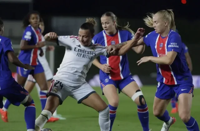Real Madrid Held by PSG After Late Penalty in Women’s Champions League