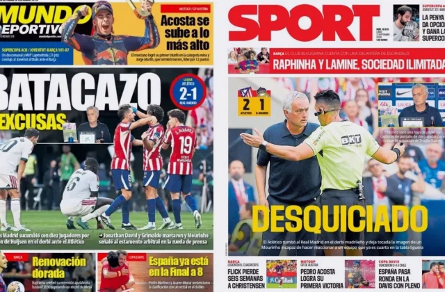 Mourinho Rages at Officials After Real Madrid Lose Derby to Atlético