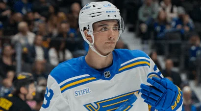 Blues’ Logan Mailloux Out About Eight Weeks Following Hand Surgery