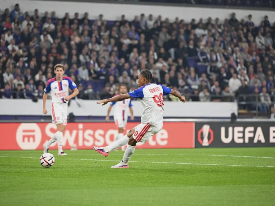 Noah Nartey Fires Lyon Ahead Against Anderlecht in Europa League Opener