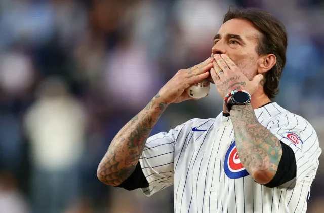 CM Punk Wears Pete Crow-Armstrong Jersey for Cubs First Pitch