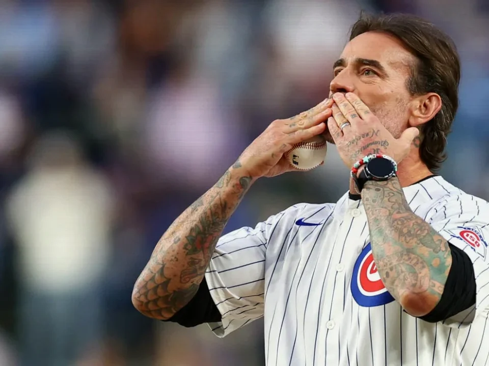 CM Punk Wears Pete Crow-Armstrong Jersey for Cubs First Pitch