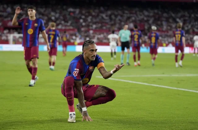 Raphinha Hat-Trick Fires Barcelona to Comeback Win at Sevilla