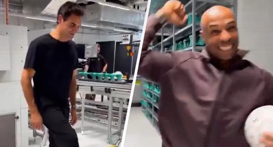 Roger Federer Takes On Thierry Henry’s Football Control Challenge