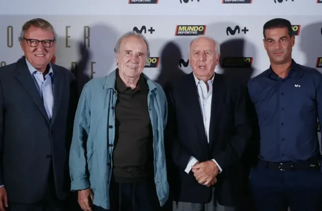 Joan Manuel Serrat Surprises Carles Rexach at Barcelona Documentary Premiere