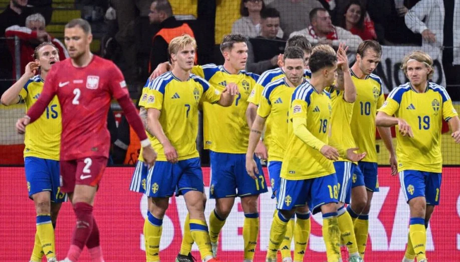 Sweden Beat Poland 3-1 to Take Nations League Group H Lead