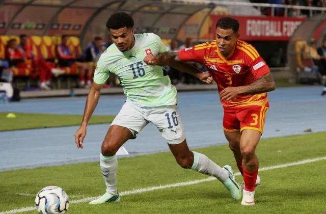 Zachary Athekame Inspires Switzerland’s 3-0 Win Over North Macedonia