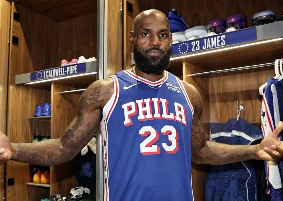 LeBron James Joins Embiid, Maxey and Brown at 76ers Media Day