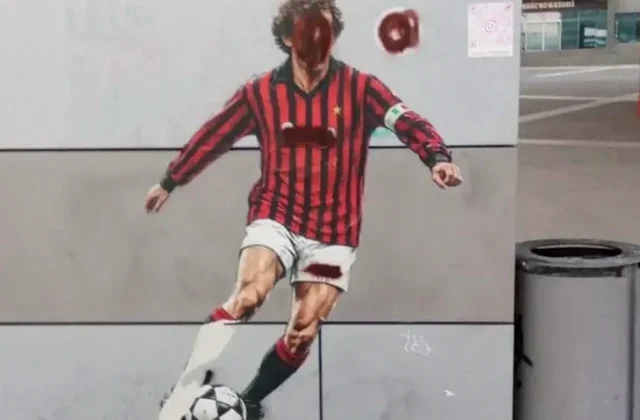Franco Baresi Mural Defaced Outside Casa Milan