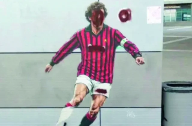 Franco Baresi Mural Vandalised Outside Milan Headquarters
