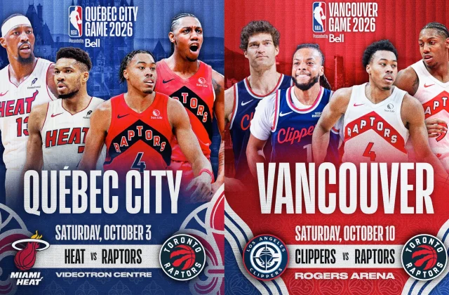 Raptors Set for Heat, Clippers in 2026 NBA Canada Series