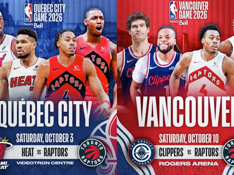 Raptors Set for Heat, Clippers in 2026 NBA Canada Series