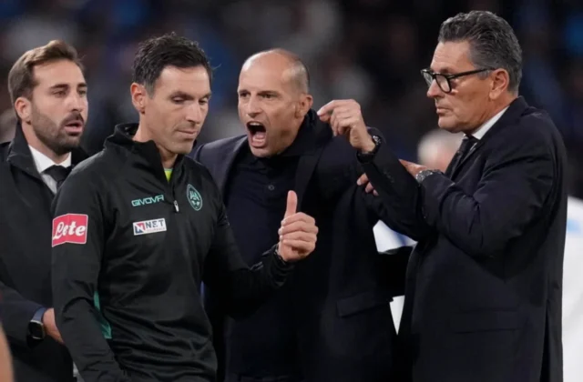 Allegri Faces Ban After Napoli-Roma Outburst and Red Card