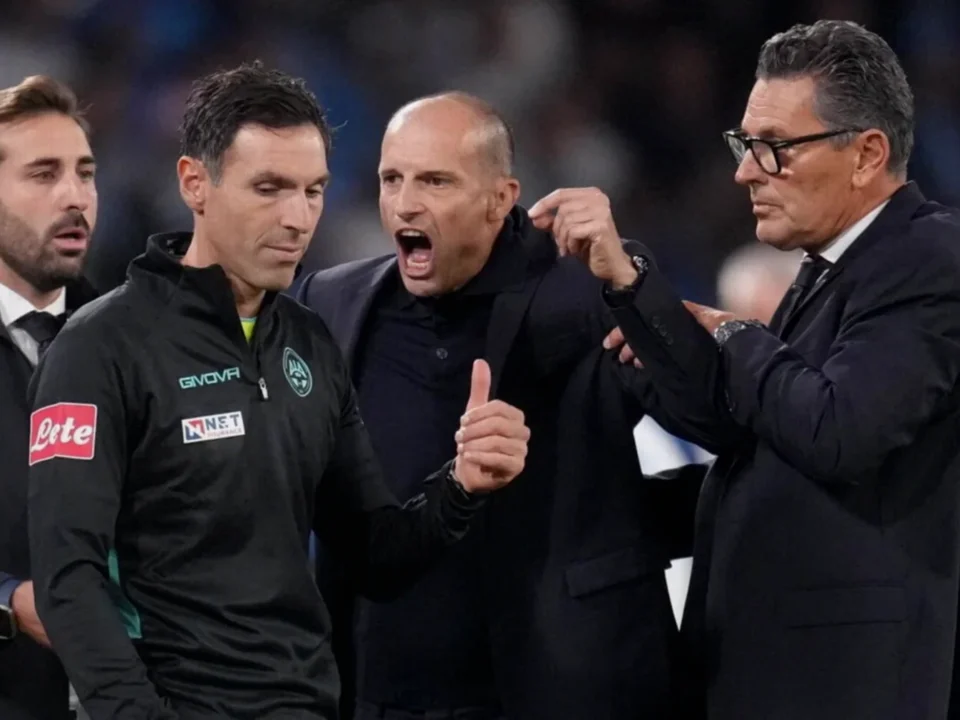 Allegri Faces Ban After Napoli-Roma Outburst and Red Card