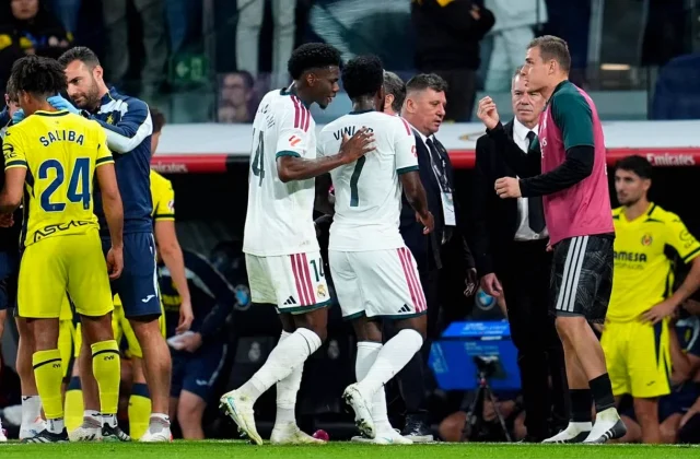 Vinicius Junior Sent Off for Pulling Nathan Saliba’s Hair Against Villarreal