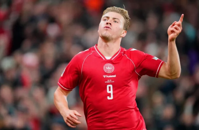 Rasmus Hojlund Copies Ronaldo Celebration After Scoring Against Portugal