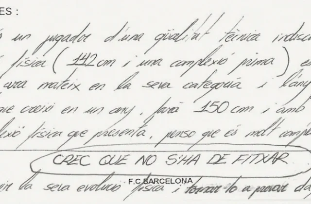 Barcelona Scouting Report Reveals How Messi Nearly Faced Rejection in 2000