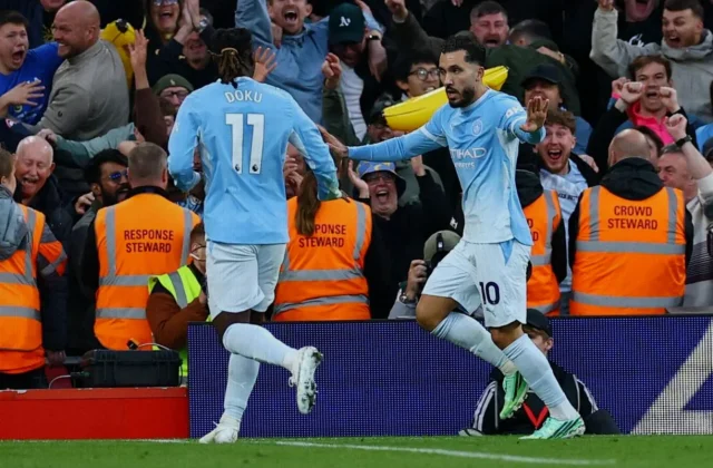 Former Lyon Star Rayan Cherki Scores in Manchester City Rout of Liverpool